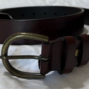 Women’s Espresso Brown Leather Belt